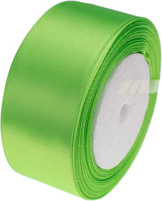 ATRBB 25 Yards 1-1/2 inch Wide Satin Ribbon Perfect for Wedding,Handmade Bows and Gift Wrapping(Apple Green)