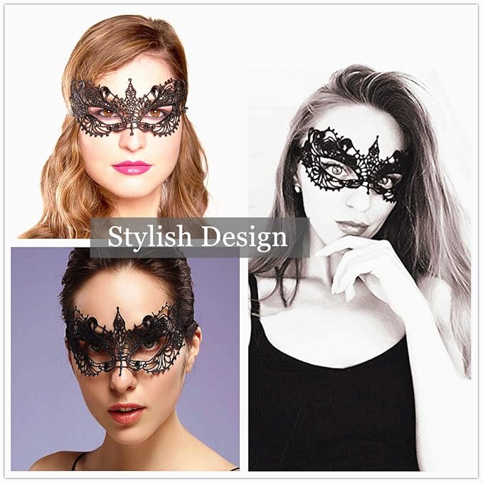 Exlinonline Lace Masquerade Mask Elastic,Fit for Adult,Soft Gentle Material,Specially For Costume,Thememed Party