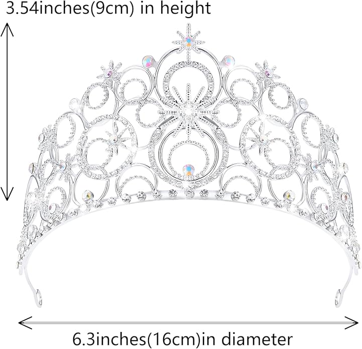 Crystal Crowns for Women, Crystal Bubble TiaraBride Royal Queen Headband Princess Headpieces for Women Bridal Wedding Prom Birthday Party Crowns