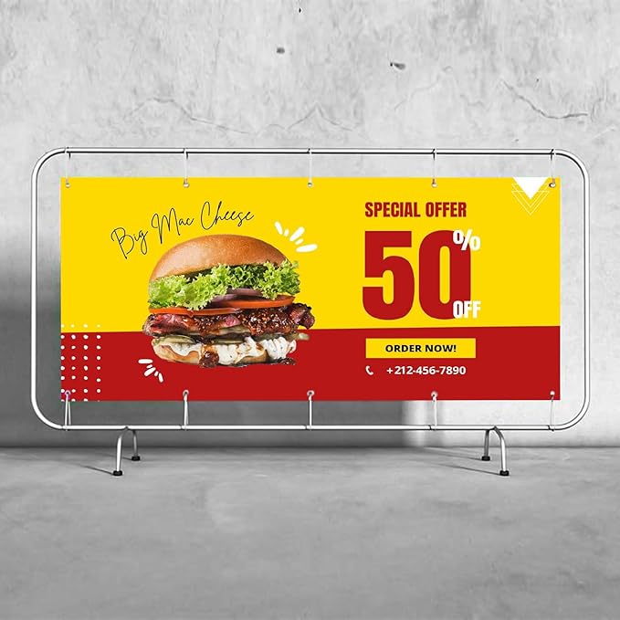 Personalized Passion Vinyl Banner 4' x 2' - Customized Banner for Business, Graduation, Birthday Parties - Indoor/Outdoor Use - Full Color 13oz Vinyl Custom Signs with HD Printed Text, Photos