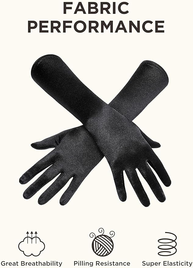 BABEYOND 1920s Flapper Accessories Gatsby Costume Accessories Set 20s Flapper Headband Pearl Necklace Gloves