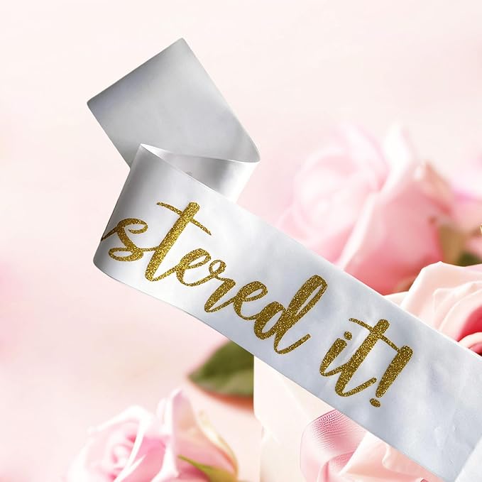 Graduation Mastered It Sash Class of 2025 Glitter Satin Sash for Masters Congrats Grad Decorations Grad Party Supplies,White Gold