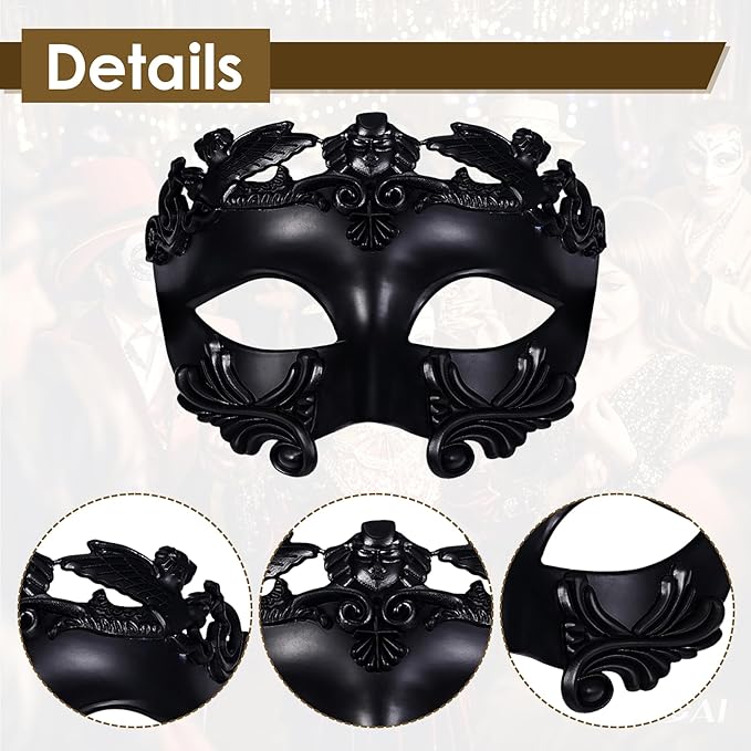 OIDEA Masquerade Mask for Couple - Roman Greek Venetian Mask Halloween Prom Party Costume Ball Mardi Gras Mask for Women Men