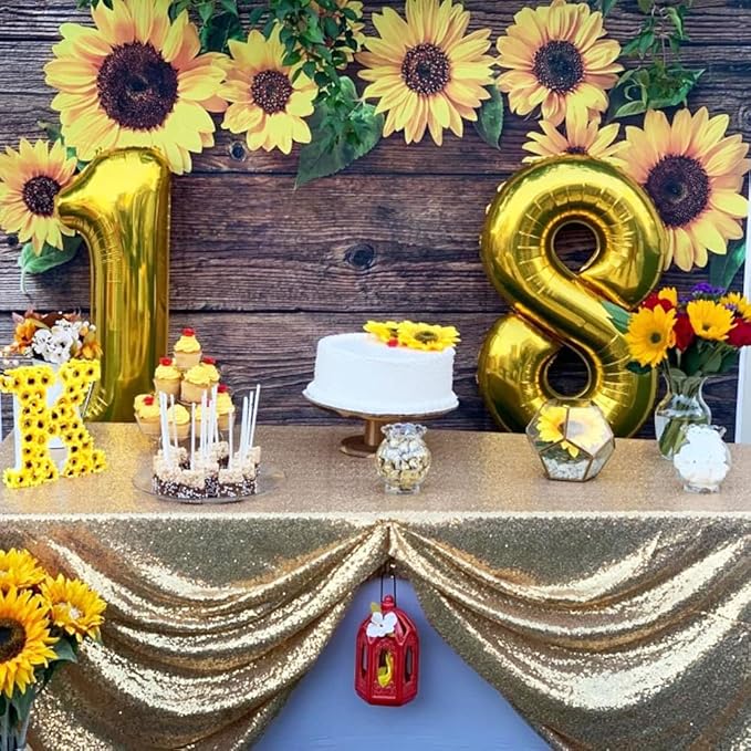40 inch Gold Number Balloon Giant Foil Helium Balloons Gold Number 8 Balloon for 8th Birthday Party Anniversary Decorations Supplies