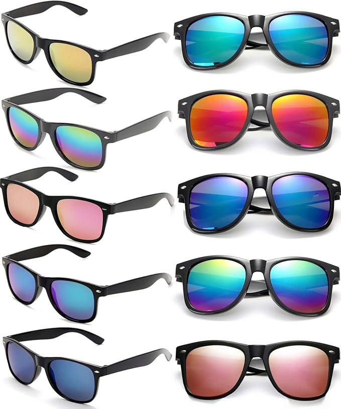 Eyegla Sunglasses Bulk Adults Party Sunglasses 80s Glasses Shades for Party Favors 8/10/20/30Pack