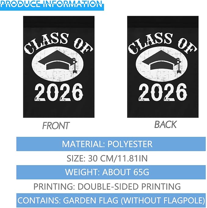 Class Of 2026 Senior 2026 Graduation Yard Flag Funny Banners House Next Day Delivery