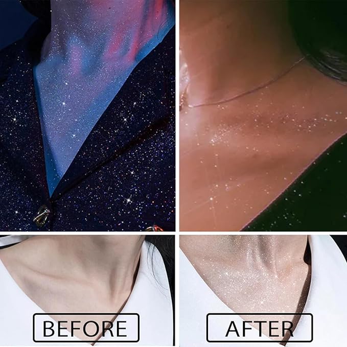 Holographic Body Glitter Spray - Silvery Shiny Shimmer for Hair, Face & Clothes | Quick-Drying, Long-Lasting Glitter Hairspray Temporary Shiny Mist for Festival, Rave, Music Concert, Prom Accessories