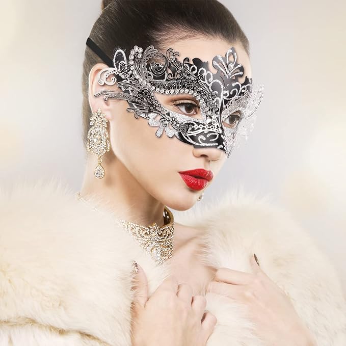 Coddsmz Couple Masquerade Mask Set - Venetian & Mardi Gras Mask for Women & Men