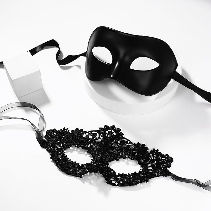 OIDEA Masquerade Mask for Couple - Roman Greek Venetian Mask Halloween Prom Party Costume Ball Mardi Gras Mask for Women Men