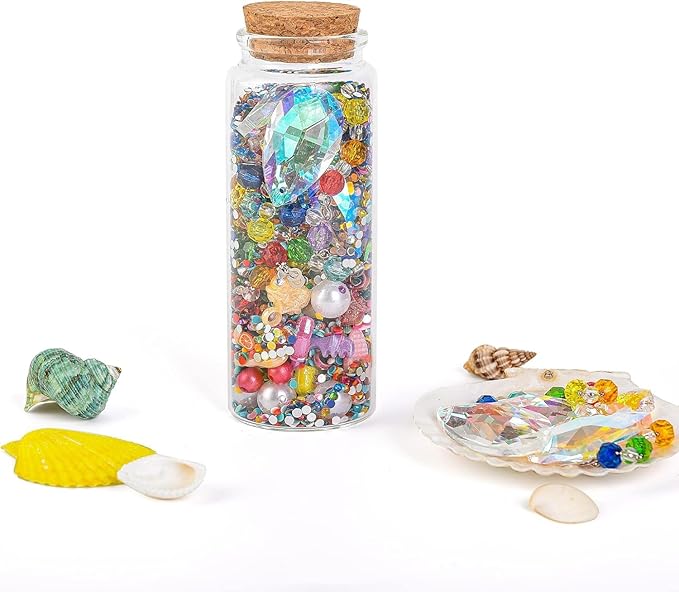 2PCS Empty Glass Bottle with Cork Stoppers,Decorative Glass Bottles with Cork Lid for DIY Art Crafts Projects Decoration Party Supplies Wedding