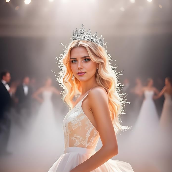 Crown Tiara for Women Queen Crown Rhinestone Wedding Crowns Birthday Tiara Women's Hair Accessories Costume Party Halloween Decor Prom Gifts