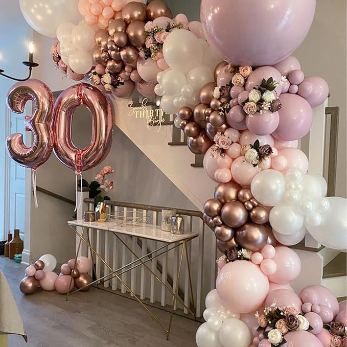 PartyWoo Dusty Pink Balloons 50pcs 12 Inch Boho Blush Pink Latex Helium Balloons for Princess Birthday Baby Shower Graduation Gender Reveal Anniversary Bachelorette Party Decorations Pink-F54