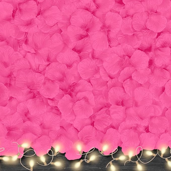 4500 Pack Pink Rose Petals,Artificial Roses Flower Petals for Romantic Night,Valentine's and Weddings