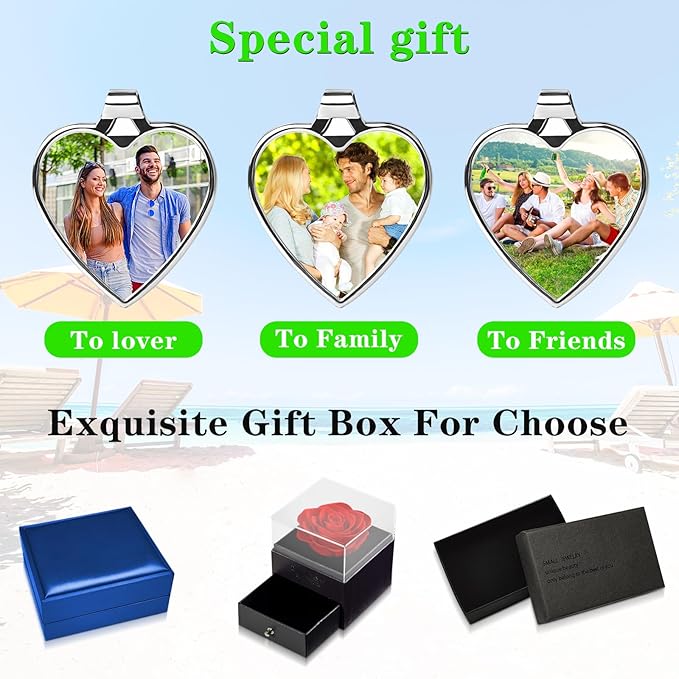 Double Side Custom Keychain with Picture Personalized Engraving Photo Text Customized Gifts for Men Women