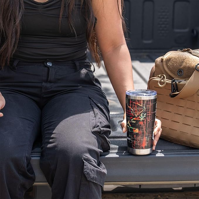 GRITR Stainless Steel Tumbler – 20oz/30oz, Insulated & Leakproof, Hot or Cold Drinks Anywhere, Travel Tumbler with Straw and Lids for Coffee, Water & Smoothies