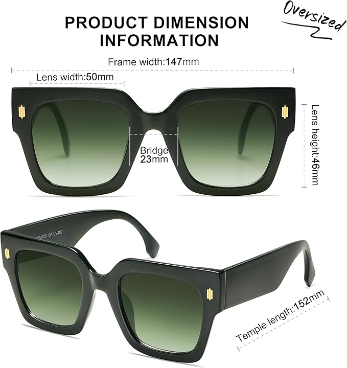 SOJOS Vintage Oversized Square Sunglasses for Women,Retro Womens Luxury Big Large Sun Glasses UV400 SJ2194