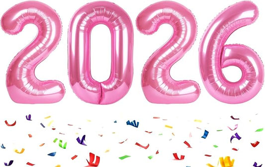 2026 number balloon roseate