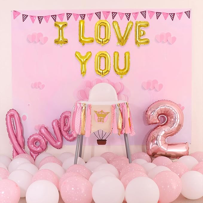 75pcs 16" Happy Birthday Balloon Banner, Gold Balloons Letters, Personalized Mylar Foil Birthday Decorations includes 2 Sets A- Z, 1 set Number 0-9 "HAPPY BIRTHDAY" letters