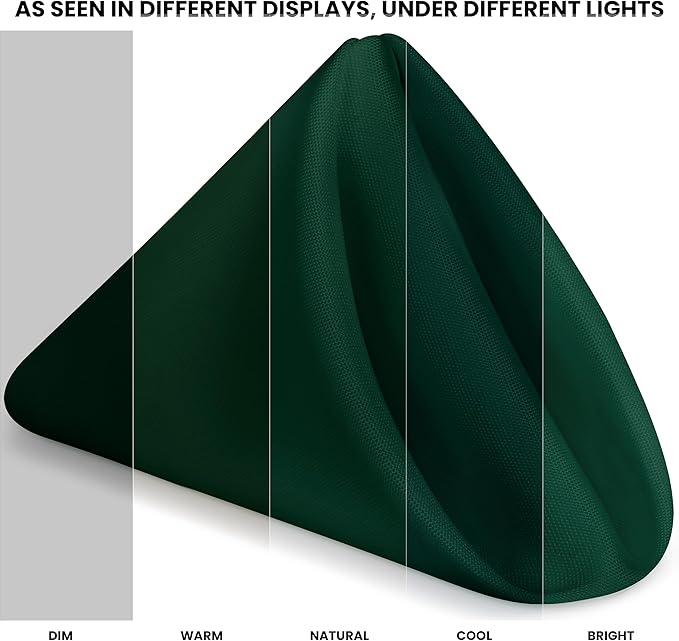 Utopia Home [24 Pack, Hunter Green] Cloth Napkins 17x17 Inches, 100% Polyester Hemmed Edges, Washable and Reusable Ideal for Parties, Weddings and Dinners