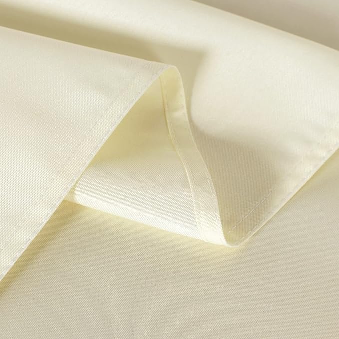 sancua 2 Pack Beige Tablecloth 54 x 54 Inch, Stain and Wrinkle Resistant Square Table Cloth - Washable Polyester Table Cover for Dining Tables, Buffet Parties and Camping