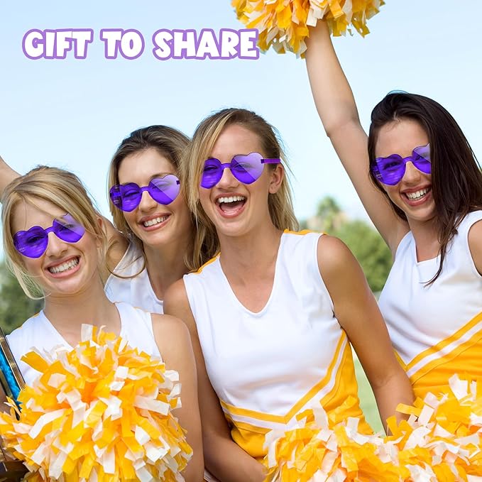 12 Pack Heart Sunglasses for Women Transparent Heart Glasses for Bachelorette Birthday Party Favor Gifts