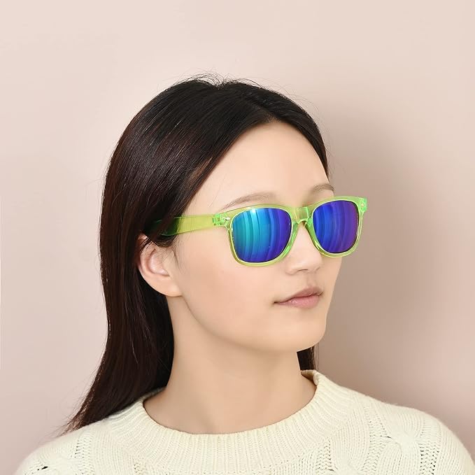 Fsmiling Neon Sunglasses Bulk Adult Party Sunglasses 80s Glasses Shades for Men Women Party Favors-15Pack,UV Protection