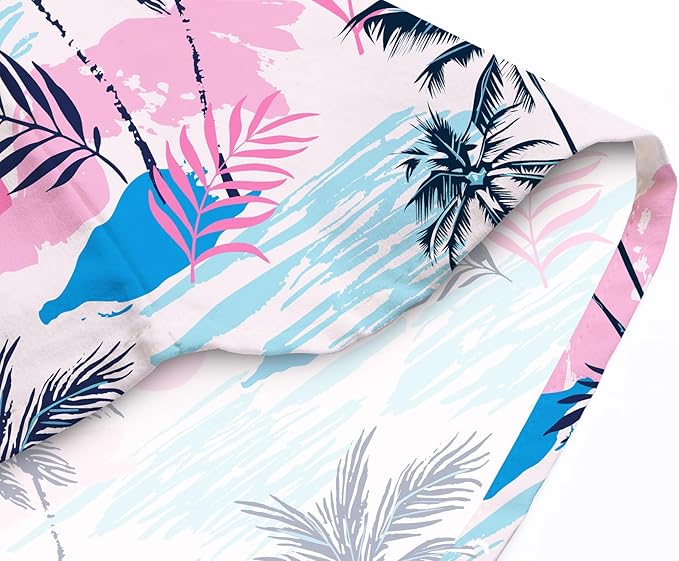 Cromoncent Matching Hawaiian Outfits for Family, Dad and Son Matching Luau Beach Tropical Shirts Mommy Daughter Tropical Sets