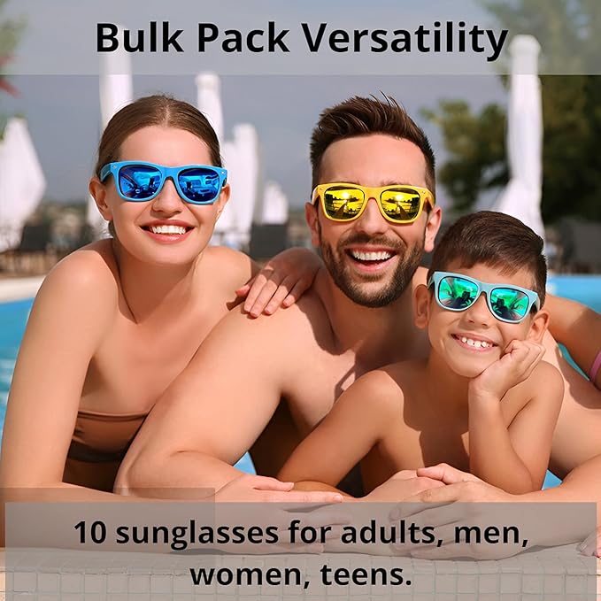 Eyegla Sunglasses Bulk Adults Party Sunglasses 80s Shades Eyewear Party Favors Glasses 10/20 Pack