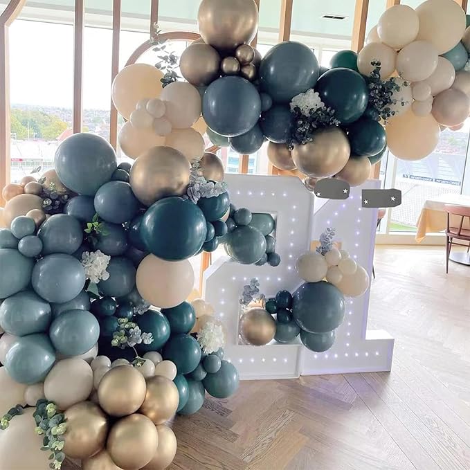 PartyWoo Slate Blue Balloons 50pcs 12 Inch Navy Dusty Blue Boho Neutral Balloons for Wedding Anniversary Gender Reveal Baby Shower Graduation Jungle Ocean Birthday Party Decorations Blue-F36