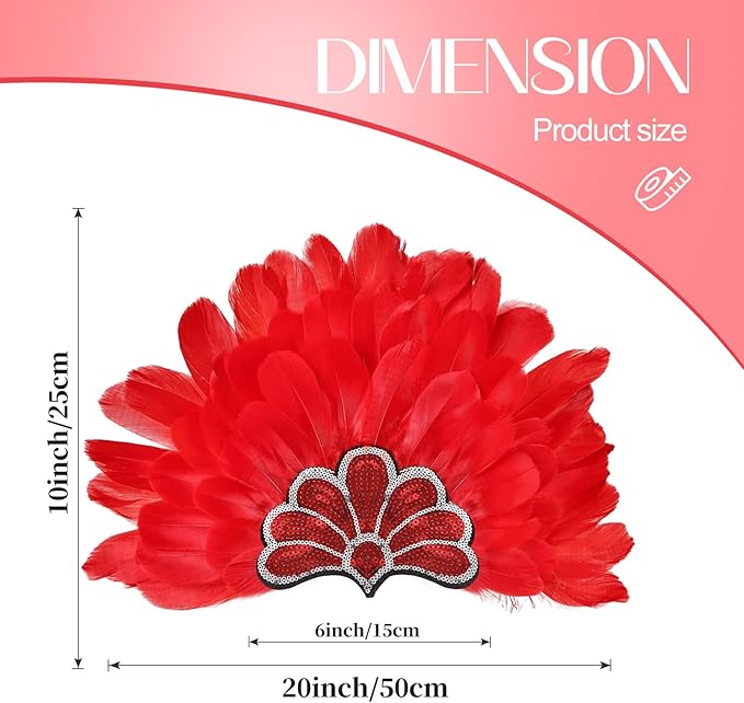 Women's Carnival Feather Headpieces Sequin Headdress for Wedding Masquerade Party Cosplay Feather Headbands