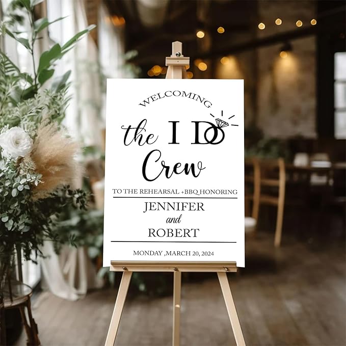 Personalized I Do BBQ Welcome Sign, I Do BBQ Sign, I Do BBQ Decorations, I Do Crew Welcome Sign, The “I Do Crew” Rehearsal Dinner, Welcome Sign BBQ Rehearsal Dinner
