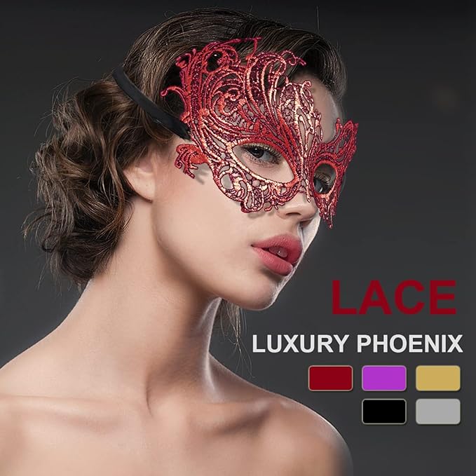 Masquerade Masks for Women Men Couple Lace Eye Mask for Venetian Carnival Halloween Party Ball Prom Costume Mardi Gras