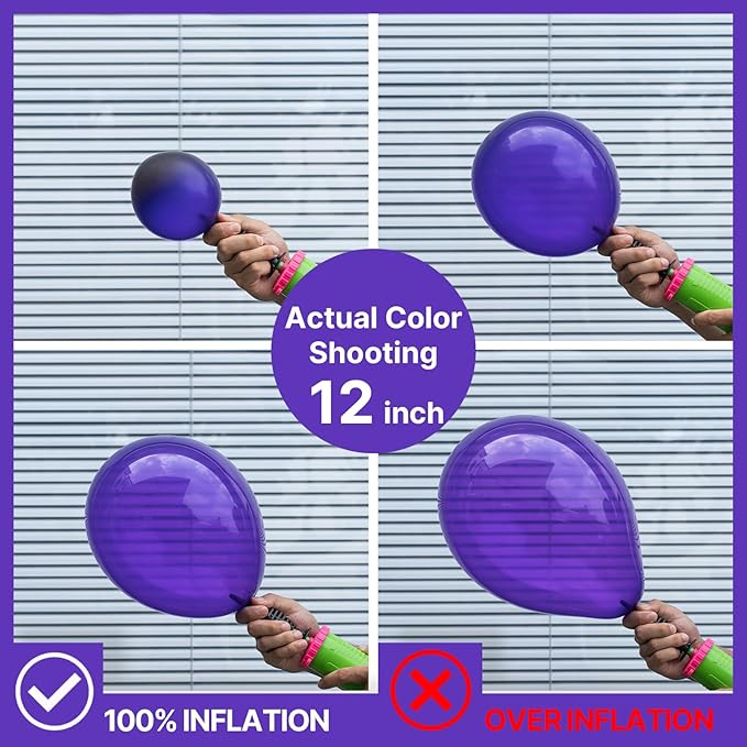 PartyWoo Dark Purple Balloons 85 pcs Different Sizes of 18 12 10 5 Inch Royal Purple Balloon Arch Kit Garland for Graduation Halloween Mardi Gras Baby Shower Birthday Party Decorations Purple-Y16