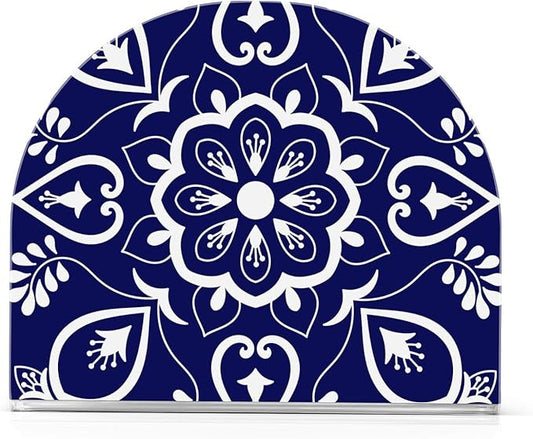 Napkin Holder, Blue Mexican Talavera Napkin Holder for Table Standing Napkin Holders for Table, Kitchen & Dining Room Decor