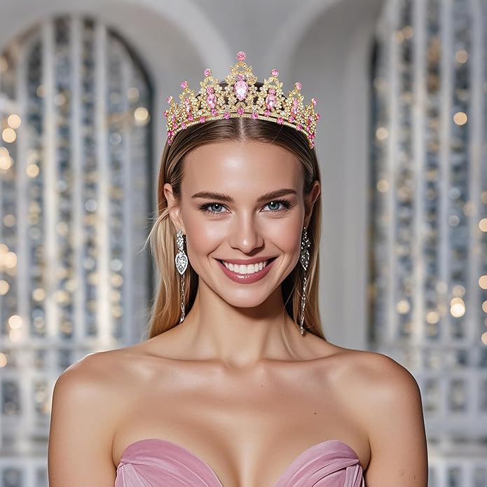 tiaras and crowns for women queen crowns for Women and Girls Crystal Princess Tiaras Rhinestone Tiaras For Wedding Bridal Birthday Prom Pageant Party