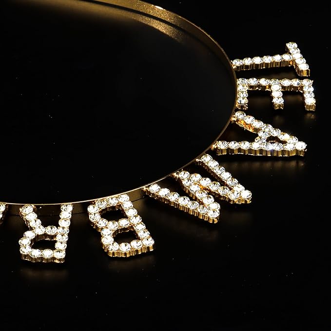 Gold Team Bride Headband Bachelorette Party Decorations Rhinestone Bridesmaid Headbands for Bridal Shower, Bachelorette Party, Wedding