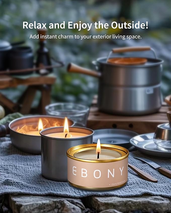 VTS Fall Candles Set, 6 Pack Aromatherapy Candles (Apple Cinnamon, Fir Tree, Mahogany, Ebony Wood, Lemongrass, Amber), Candle Gifts for Men Women for Christmas Birthday