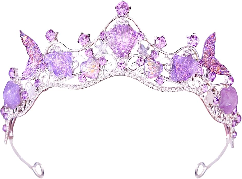 Mermaid Crown Sea Star Headband - Glitter Ocean Princess Headpiece Costume for Birthday Party Headwear Accessories