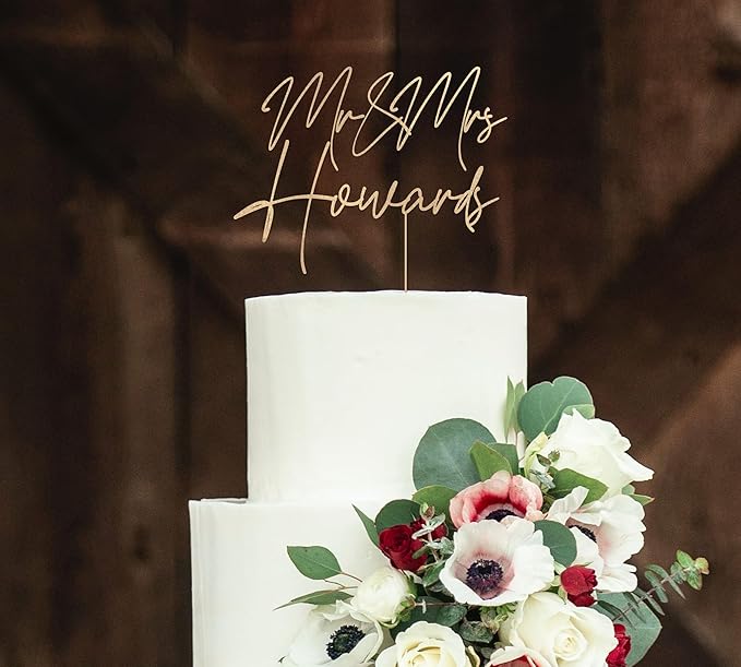 Wedding Cake Toppers, Wedding Cake Toppers Bride and Groom, Custom Cake Topper, Customize Your Own Anniversary Mr and Mrs Cake Topper