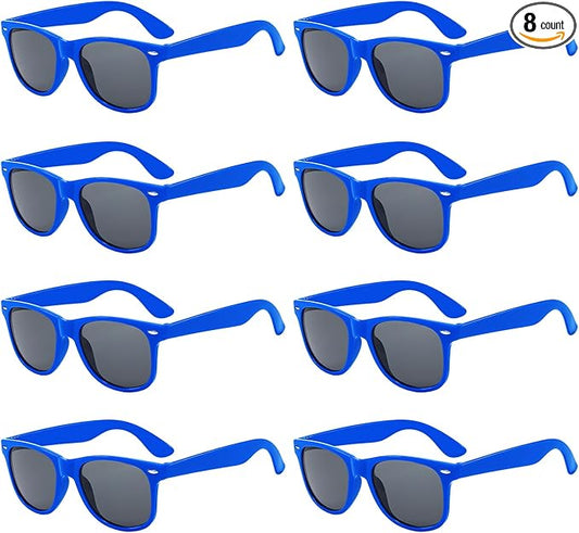 Pibupibu Neon Colors Party Favor Supplies Unisex Sunglasses Pack of 8