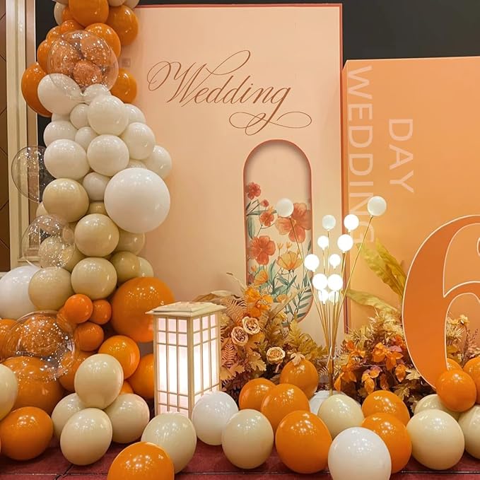 Burnt Orange Boho Balloon Garland Arch Kit, 155Pcs Pastel Brown Macaron Pink Balloons for Fall Baby Shower ThanksGiving Birthday Party Decorations