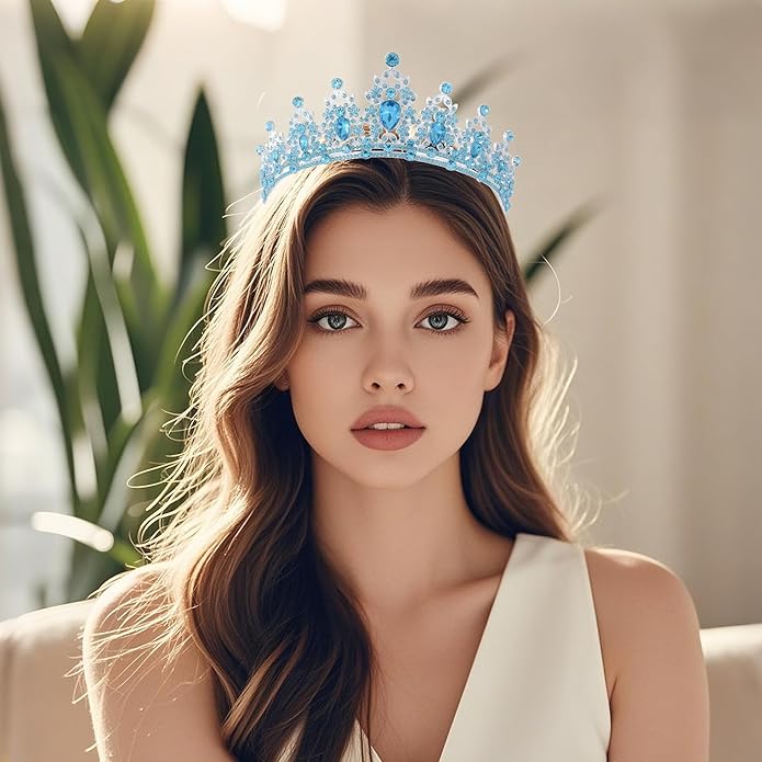 tiaras and crowns for women queen crowns for Women and Girls Crystal Princess Tiaras Rhinestone Tiaras For Wedding Bridal Birthday Prom Pageant Party