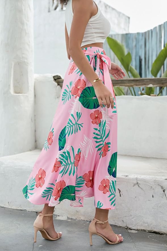 Cromoncent Matching Hawaiian Outfits for Family, Dad and Son Matching Luau Beach Tropical Shirts Mommy Daughter Tropical Sets