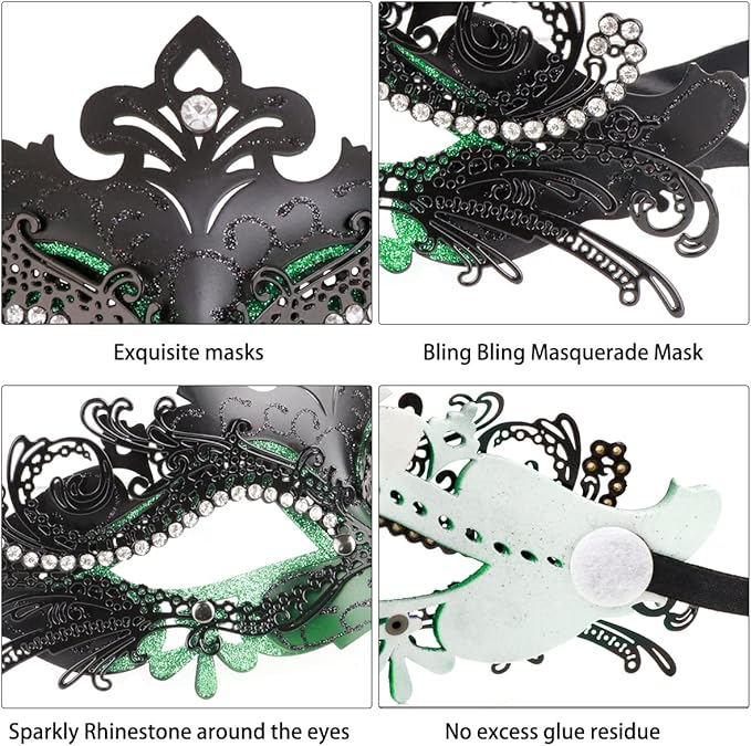 Coddsmz Couple Masquerade Mask Set - Venetian & Mardi Gras Mask for Women & Men