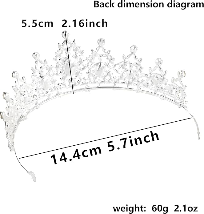 Crown Tiara for Women Queen Crown Rhinestone Wedding Crowns Birthday Tiara Women's Hair Accessories Costume Party Halloween Decor Prom Gifts
