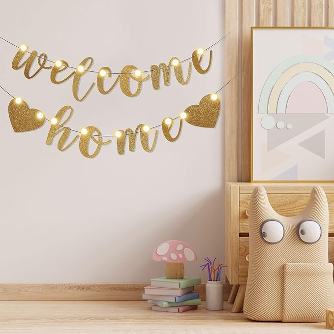 TaoBary 167 Pcs DIY Banner Kit Happy Birthday Glitter Banner Customizable Glitter Make Your Own Kit 162 Letters Symbols and Numbers 3 Rope for Birthday Halloween Wedding Christmas(Champagne Gold)