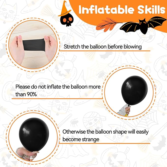 Halloween Balloon Arch Kit,120PCS Halloween Pastel Pink Black Orange Purple Balloons, Ghost Foil Ballons for Halloweenday Party Decorations BOO Party Supply Birthday,Baby Shower
