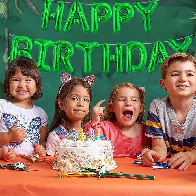 TONIFUL 52 Pieces 16 Inch Green Letter A-Z Balloons,Custom Phrase Mylar Foil Alphabet Letter DIY Personalized Phrase Banner for Birthday Anniversary Celebration Graduation Party Supplies Decoration