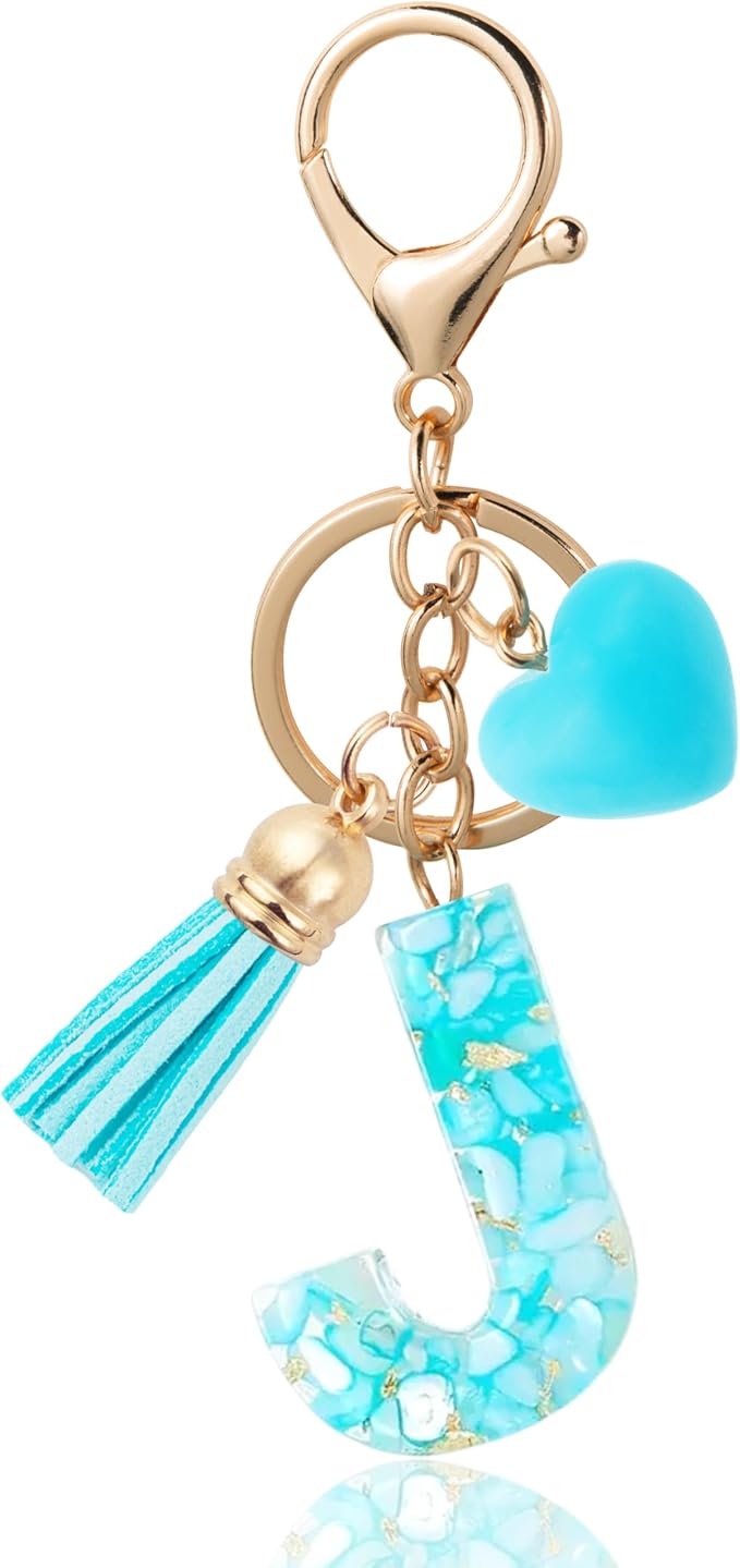 Initial Letter Keychain, Butterfly Keychain Cute Resin, Initial Keychain Backpack Charms, Key chain for Women, Girls