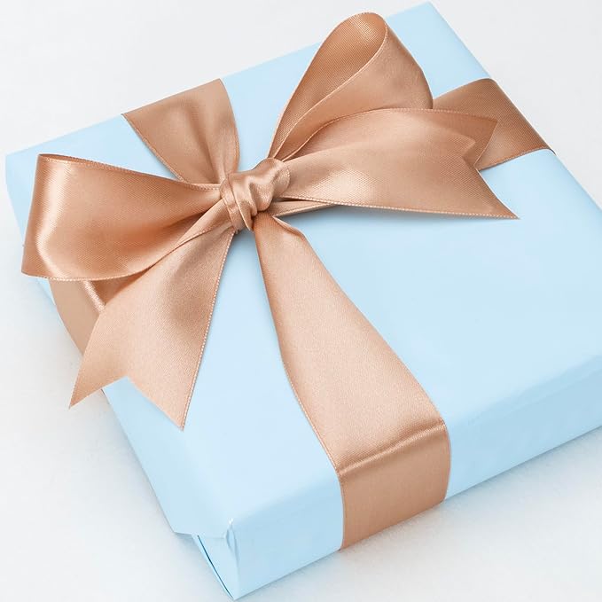 ATRBB 25 Yards 1-1/2 inch Wide Satin Ribbon Perfect for Wedding,Handmade Bows and Gift Wrapping(Mocha Mousse)